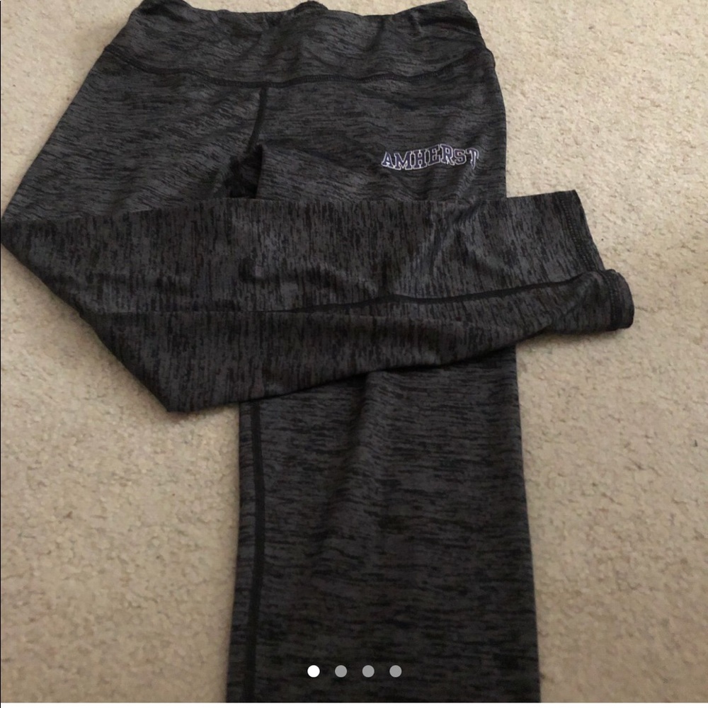 Dark Grey mid rise Amherst College gym leggings